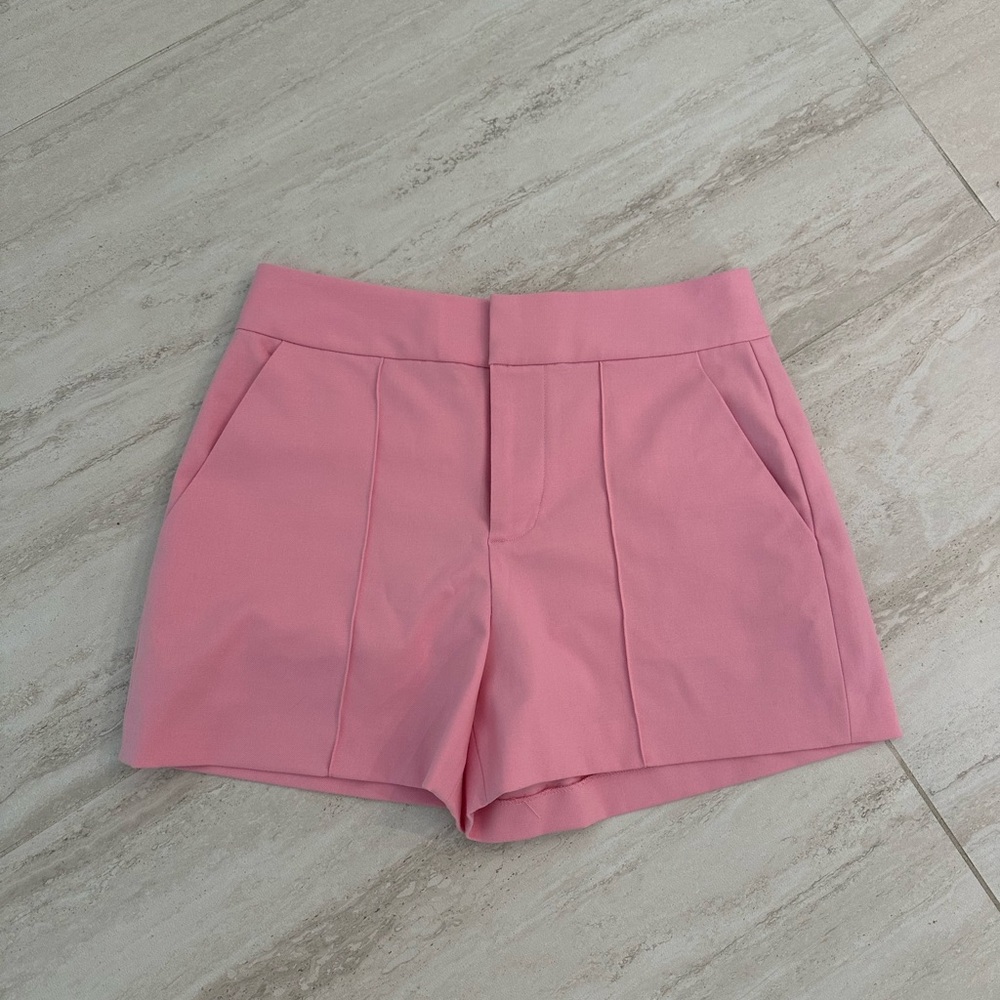 Alice + Olivia Dylan High-Waist Pintuck Shorts Pink Women’s size 4